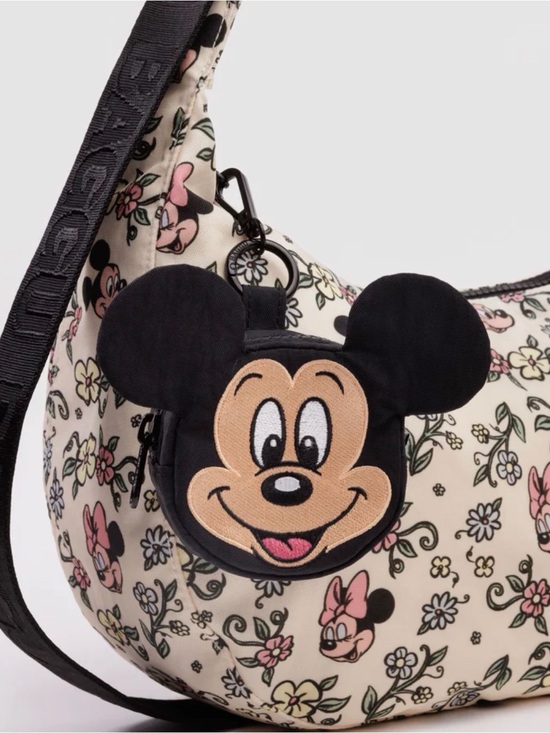 BAGGU Handbags - W/charm-Baggu medium crescent bag and charm Storybook floral Disney collab BNWT